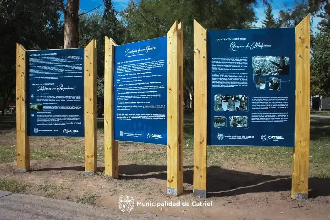 Municipio de Catriel inauguró Paseo Histórico por el Día del Veterano y de los Caídos en Malvinas.